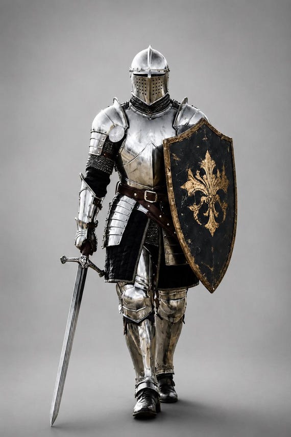 Medieval Knight Full Plate Armor Suit – Battle Ready LARP Costume