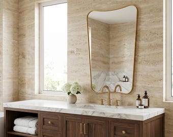 Italian Butterfly Vanity Mirror | Wavy Wall Mirror for Bathroom