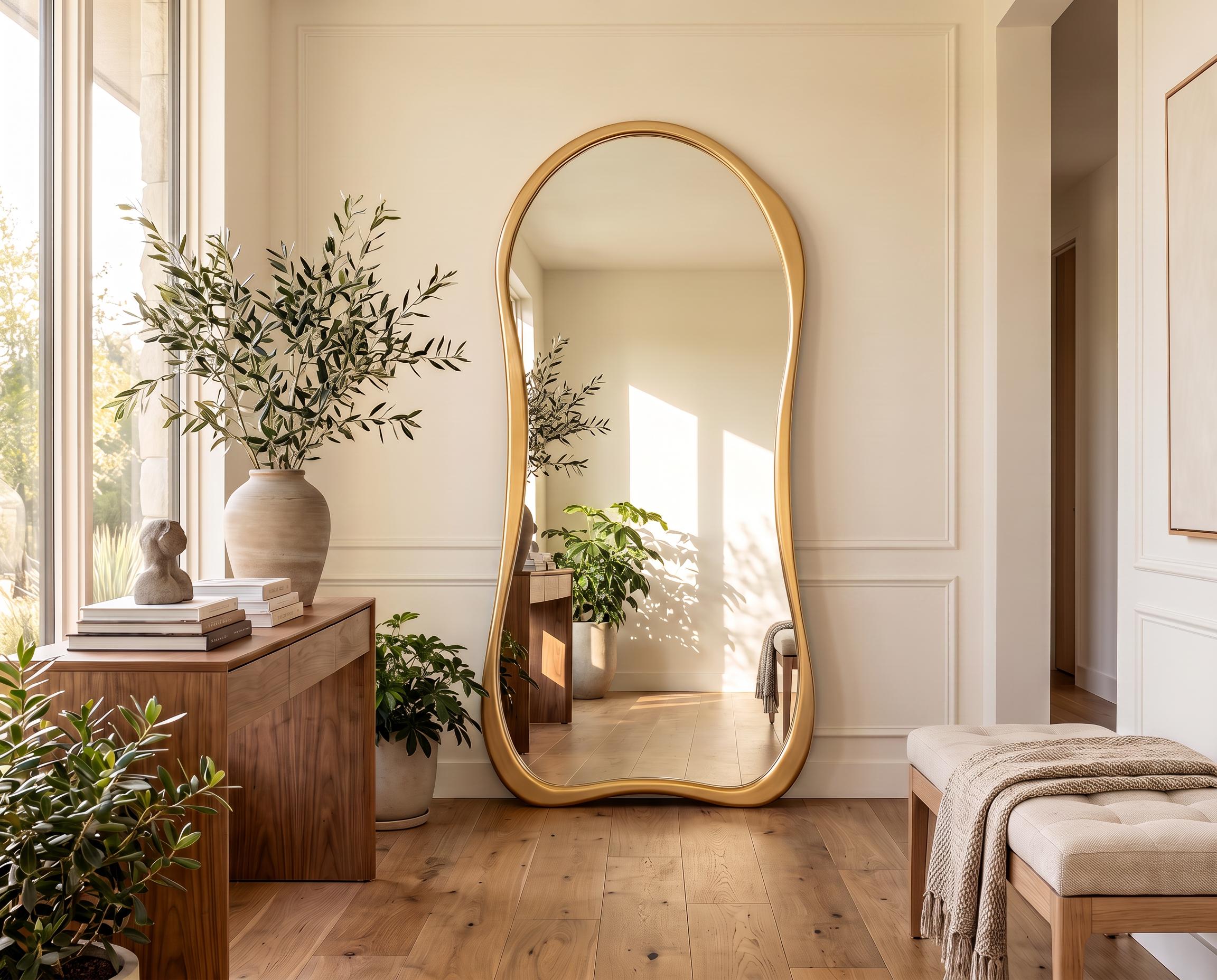 Gold mirror full length