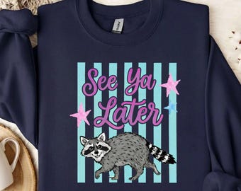 Raccoon Walking "See Ya Later" Digital Download, PNG
