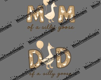 Mom and Dad Silly Goose Birthday Shirts (PNG SVG Files)