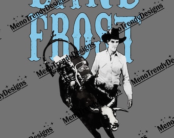Classic Bull Rider Tribute Design, PNG
