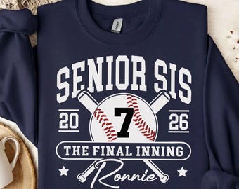 Senior Sis Class of 2026 Baseball Graduation, PNG