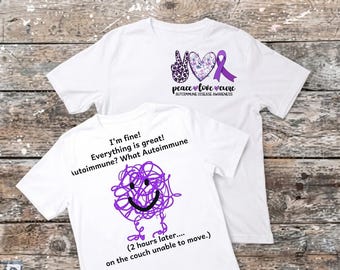 Autoimmune Humor Digital PNG, Purple Awareness Digital Download