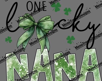 Custom Lucky Clover Bow Digital Download, St. Patrick’s Day Sublimation Design