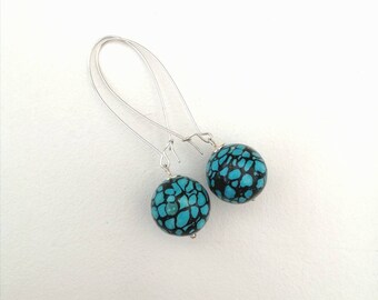 Teal earrings