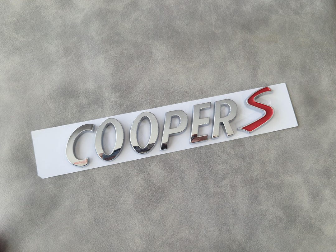 Cooper S Emblem Letters Rear Trunk Sticker Badge Logo - Etsy