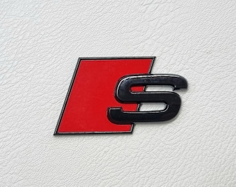 S Line Badge Emblem Black Rear Trunk Logo Sticker