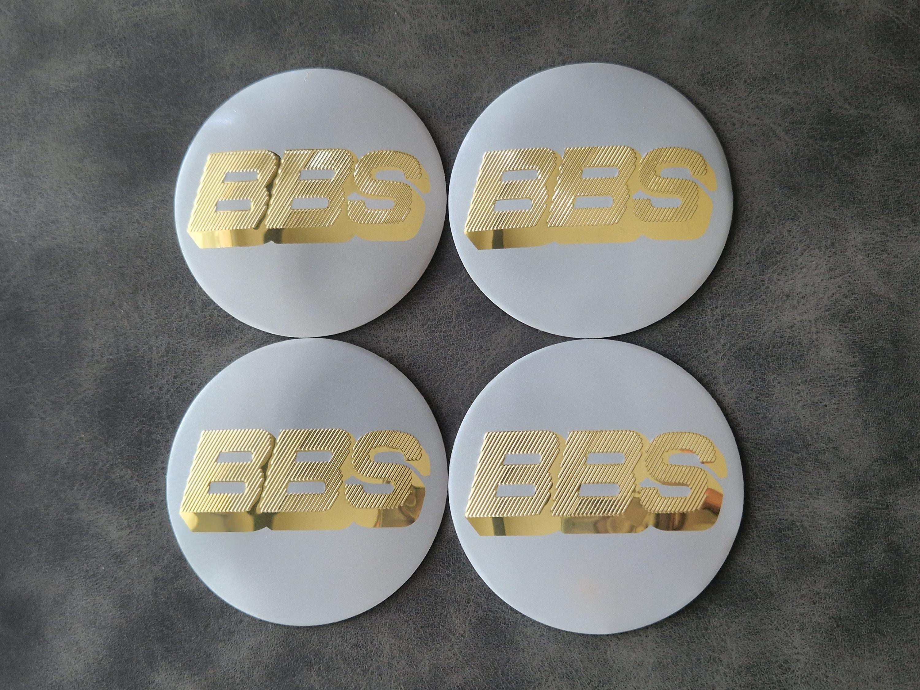Genuine BBS Wheel Center Caps – 56mm Gold 3D Emblem – Set Of 4 (56.24.194)