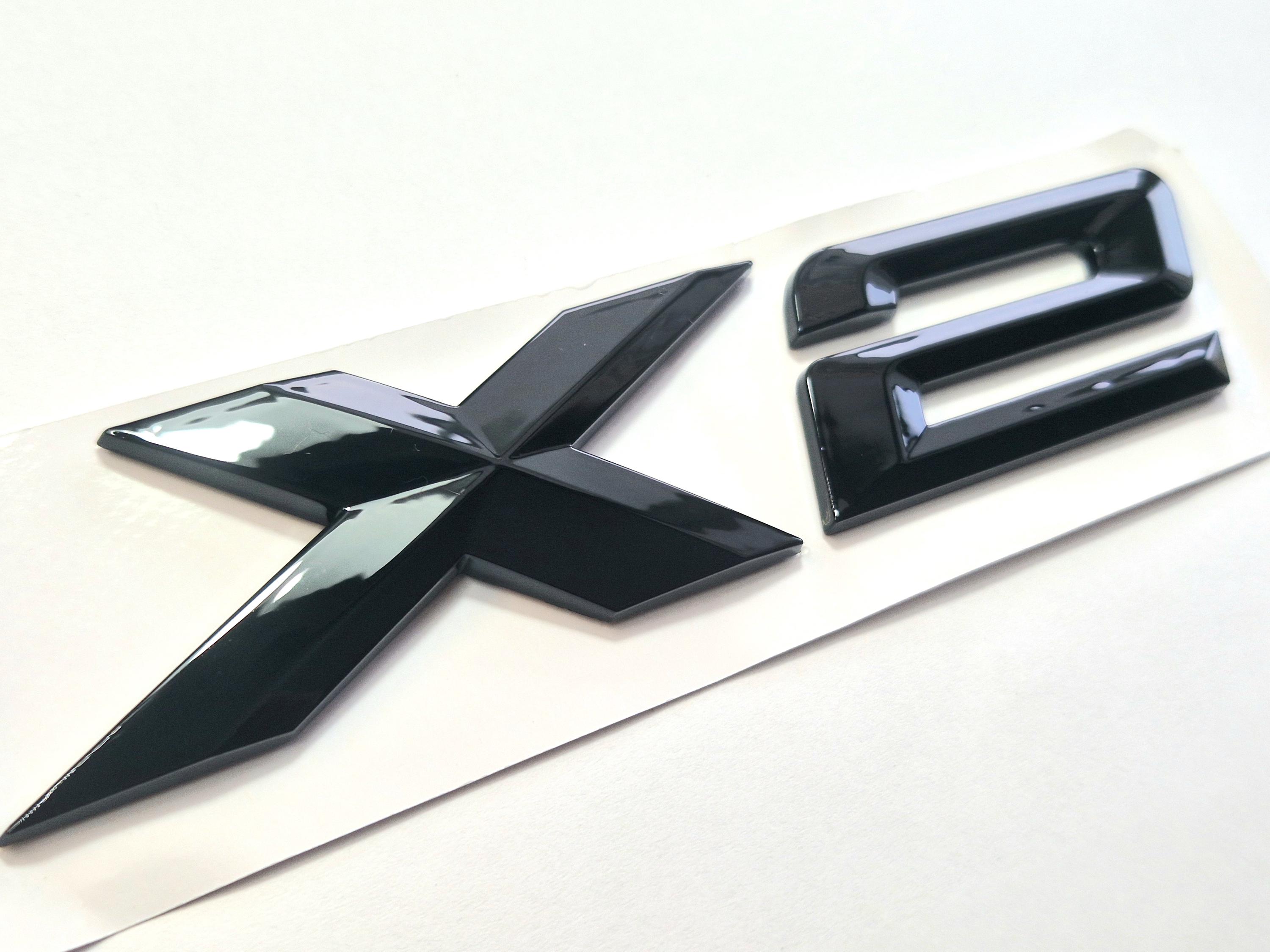 X2 Sticker Emblem Rear Trunk Badge Decal Glossy Black - Etsy