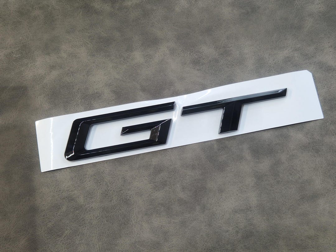 Gt Script Sticker Gt Sticker Emblem Rear Trunk Letters Decal Black - Etsy