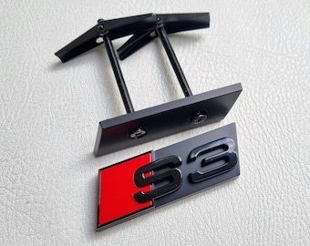 S3 Grill Abzeichen Emblem Front Grill Schwarzes Logo
