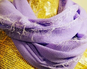 Lavander knitt fabric scarf for ladies, cozy and light, soft fabric, women's present , Valentine, unique, lavander color, teacher's present