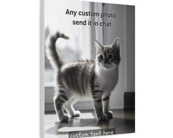 Custom Photo Cat Canvas