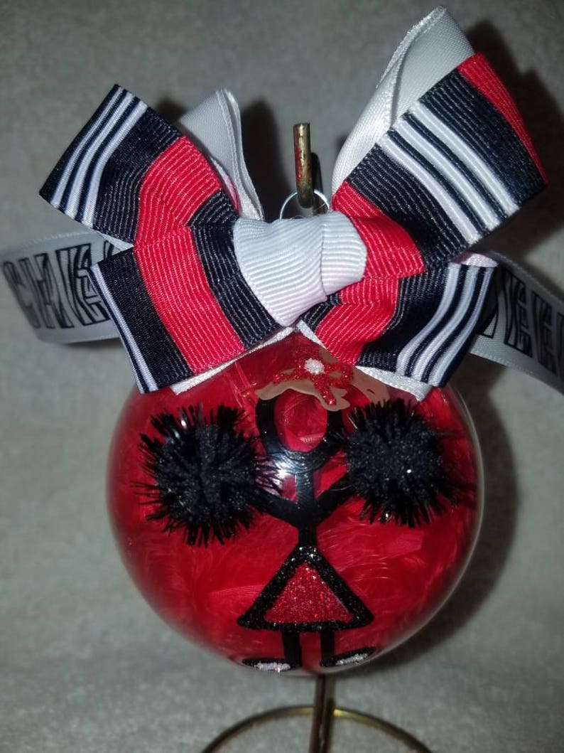 Adorable Cheerleading Ornament personalized by team colors Etsy