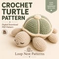Crochet Turtle Pattern PDF, Amigurumi Turtle Plush Toy, Easy Sea Turtle Crochet Pattern, Baby Animal Gift product logo