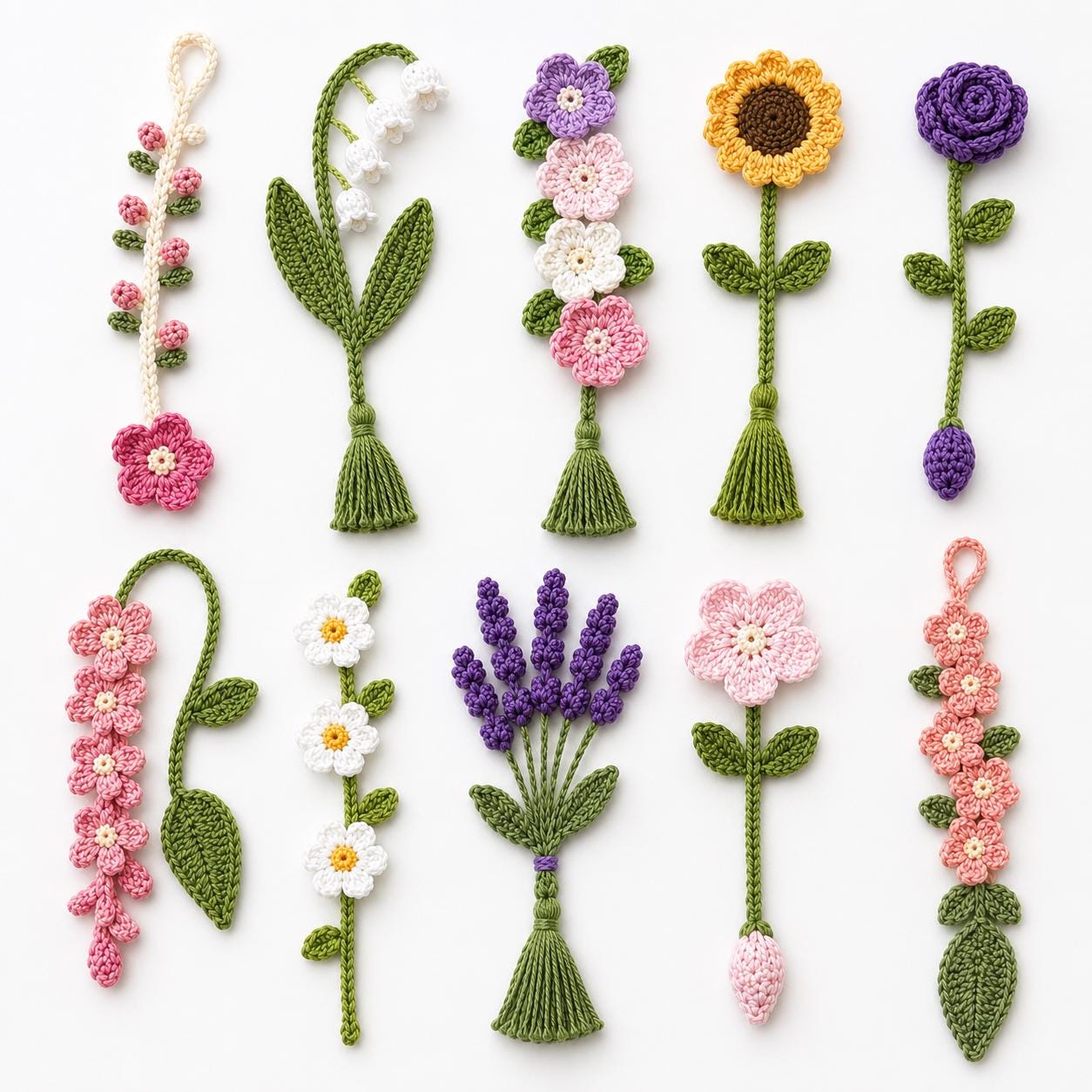 38 Flower Bookmark Crochet Patterns to Add a Handmade Touch to Reading Time 32 Crochet Flower Bookmark Pattern Bundle