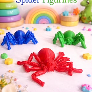 Flexible Spider Toy – 3D Printed PLA Articulated Spider | Fidget Toy | Halloween Decoration | Desk Decor | Multiple Colours | UK Seller