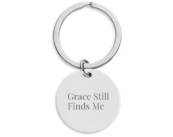 Custom Engraved Round Keychain | Stainless Steel Personalized Disc