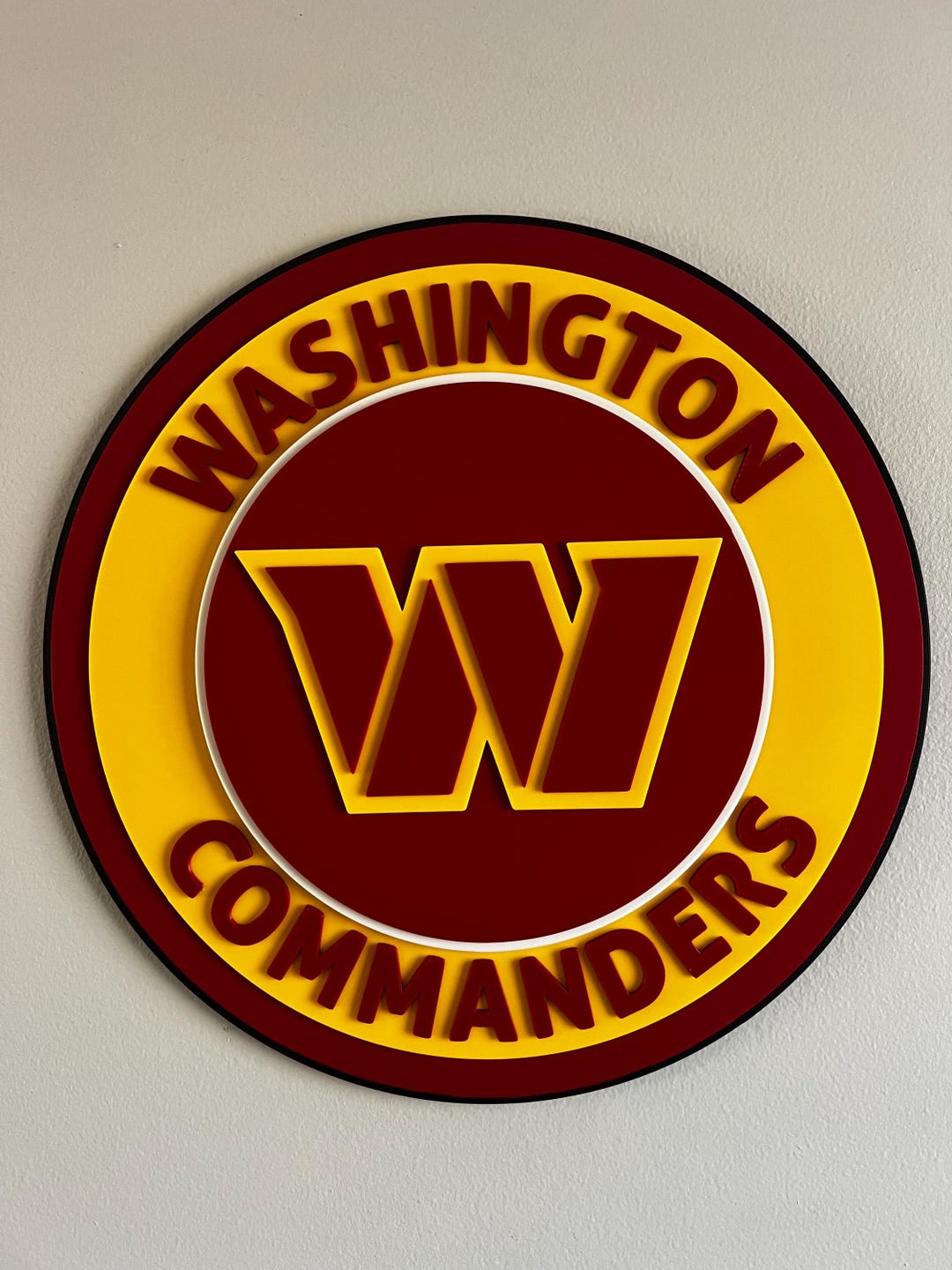 Washington Commanders Clock Washington Commanders Wall Art - Etsy