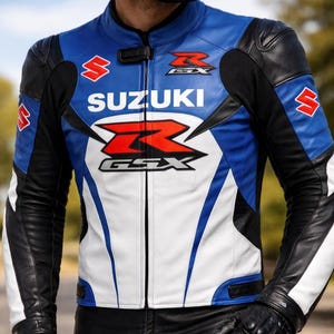 White and Blue Jacket Suzuki - Etsy