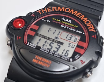 1993 Rare Vintage Seiko Alba Thermo-memory W700-4A00 Men’s Digital Sport Watch JDM NOS