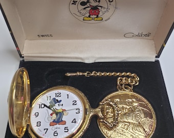 Vintage Mickey Mouse Pocket Watch, Bradley, Working Condition - Etsy