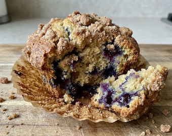 Blueberry Streusel Muffins Recipe - Printable PDF (Digital Download)