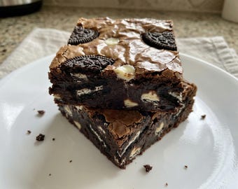 Cookies and Cream Loaded Brownies Recipe - Printable PDF (Digital Download)