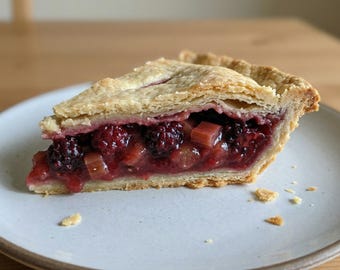 Blackberry Rhubarb Pie Recipe - Printable PDF (Digital Download)