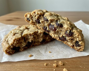 Ricetta per biscotti morbidi all'avena e uvetta - PDF stampabile (download digitale)