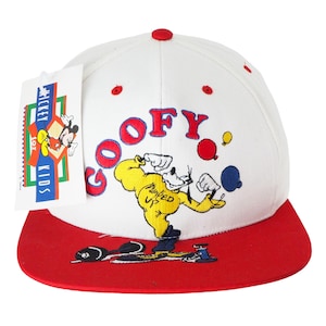 Vintage Goofy NWT-keps Musse Pigg Disney USA-stil tecknad hatt 90-tals sportig stil fritidskläder huvudbonader