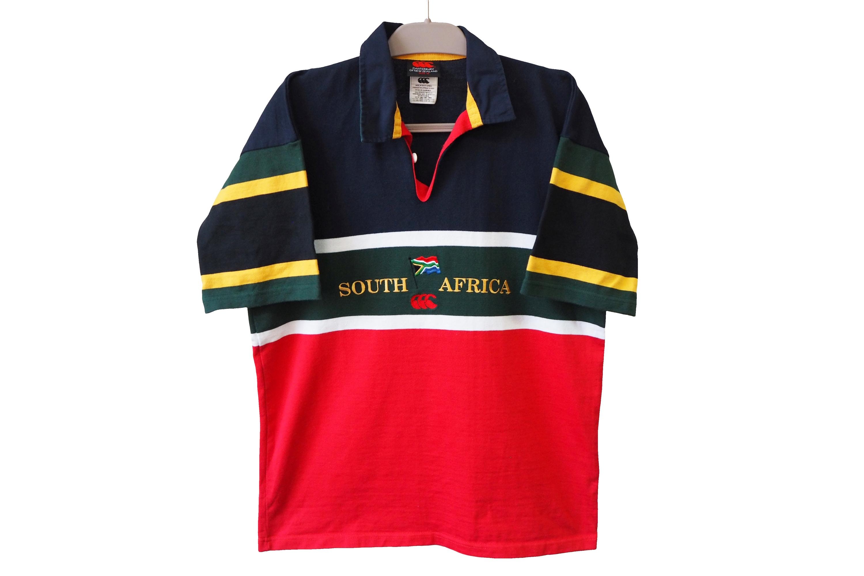 Maillot de rugby vintage Canterbury Afrique du Sud #15 rare