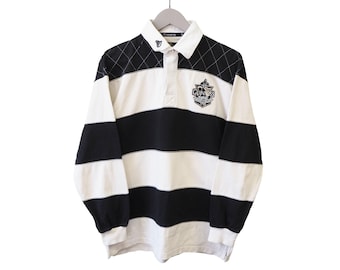 Camiseta vintage de rugby GUINNESS de manga larga con cuello, de algodón, talla M, estilo deportivo informal de los años 2000.