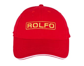 Vintage Ferrari 430 GT2 Rolfo Cap big logo racing hat red Formula 1 team 00s Sport Style Casual Sportswear Headwear