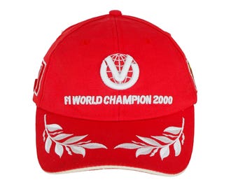 Vintage FERRARI Michael Schumacher 2000 Cap F1 World Champion Formula 1 hat 00s Sport Style Casual Sportswear Headwear