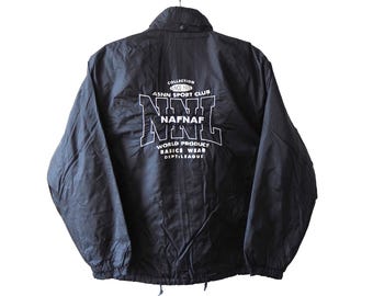 Vintage NAF NAF Bomber Jacket | Oversized With Bold Patches | 00s
