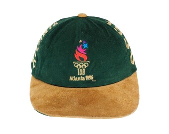 Vintage ATLANTA Olympic Games 1996 Cap USA Sport hat green Low Profile 90s Sport Style Casual Sportswear Headwear