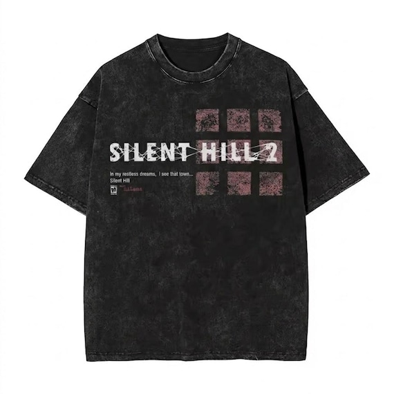 Silent Hill 2 Graphic T-Shirt | Vintage Gamer Shirt | Retro Streetwear Tee | Unisex Fan Apparel Gift | Acid Wash Cotton Gaming Clothing