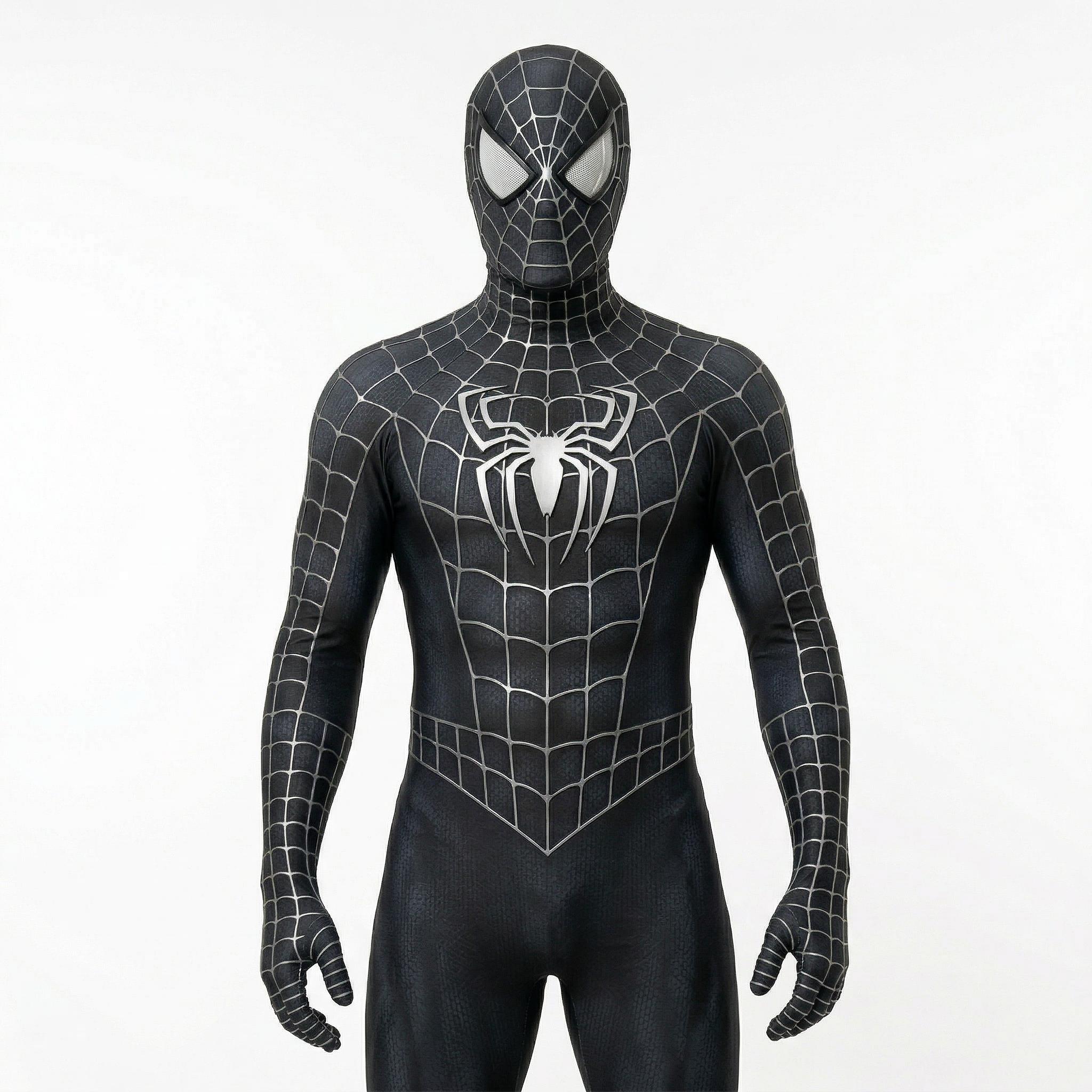 ブラックスパイダーマン　スーツ&シェルマスク付 Black spiderman suit - Etsy 日本