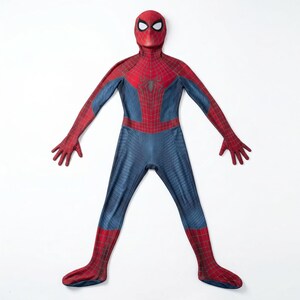 Red Spider Suit Cosplay | Andrew Garfield ASM2 Inspired Costume | Web Pattern Hero Outfit | Adult Halloween Bodysuit | 3D Textured Body image 14