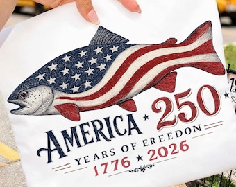 250 amerikanska år 1776 2026 fiske USA-flagga PNG, patriotisk fiskare gåva grafisk tee digital nedladdning