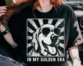 In My Golden Retriever 70s Era Funny Retriever Graphic Png, Retro Dog Lover Gift, Vintage Puppy Graphic Tee Digital Download