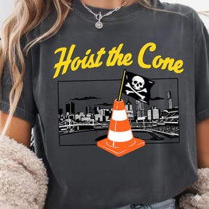 Hoist The Cone Funny Quote PNG, Retro Humor Typography Graphic Meme Style Digital Download Gift for Friends Sarcastic Joke Artwork Design image 3