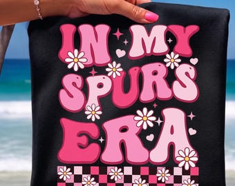 In My Spurs Era Funny Men Women Png, Basketball Fan Gift, Spurs Lover Graphic Tee Digital Download