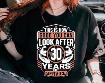 Work Anniversary 30 Years Company Anniversary 30 Png, 30 Year Employee Appreciation Gift, Corporate Milestone Graphic Tee Digital Download