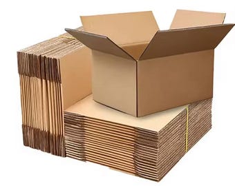 30 cajas de cartón de pared simple para embalaje y almacenamiento, 12,5 x 13 x 12,5 cm (alto x largo x ancho).