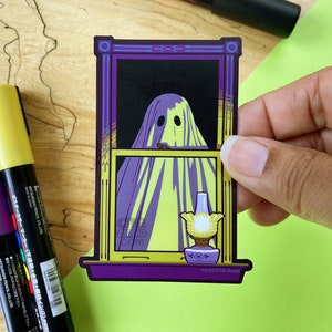 VS175 Spooky Window Sheet Ghost / Haunted House / Waterproof Vinyl Sticker