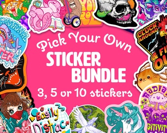 Custom Vinyl Sticker Pack / Custom Multi Sticker Bundle / Sticker Bomb Pack / Slap Sticker Mix