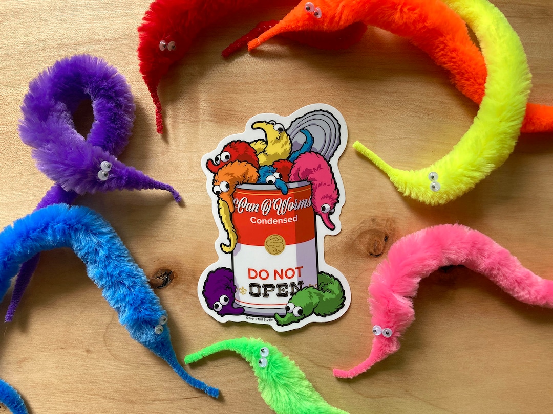 LIMITED QUANTITY] Funny Aesthetic Worm on a String Enamel Pins